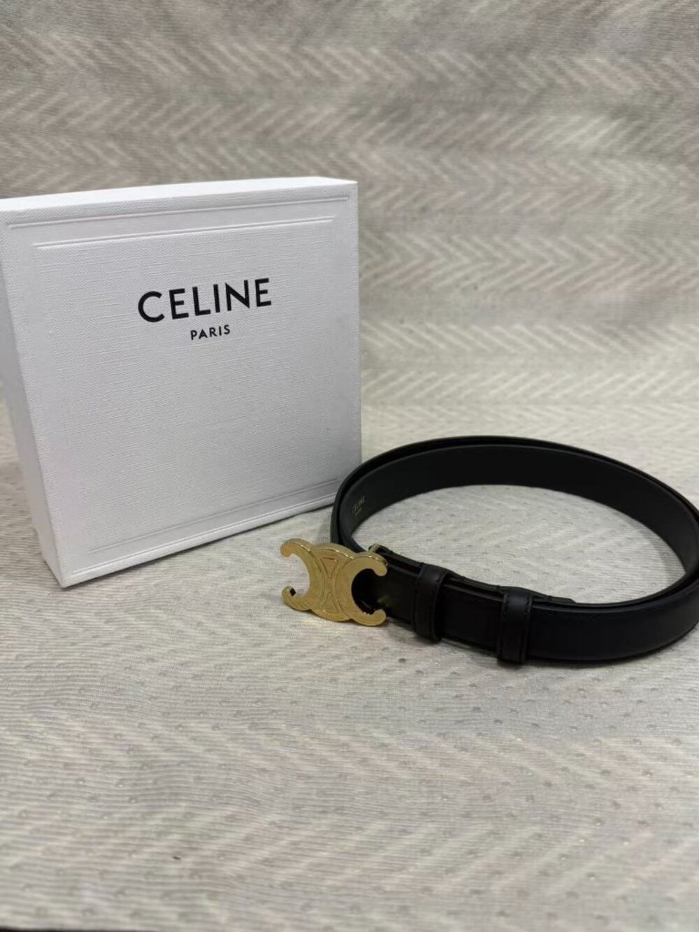 Celine Authentic Women's Black Belt SZ 85